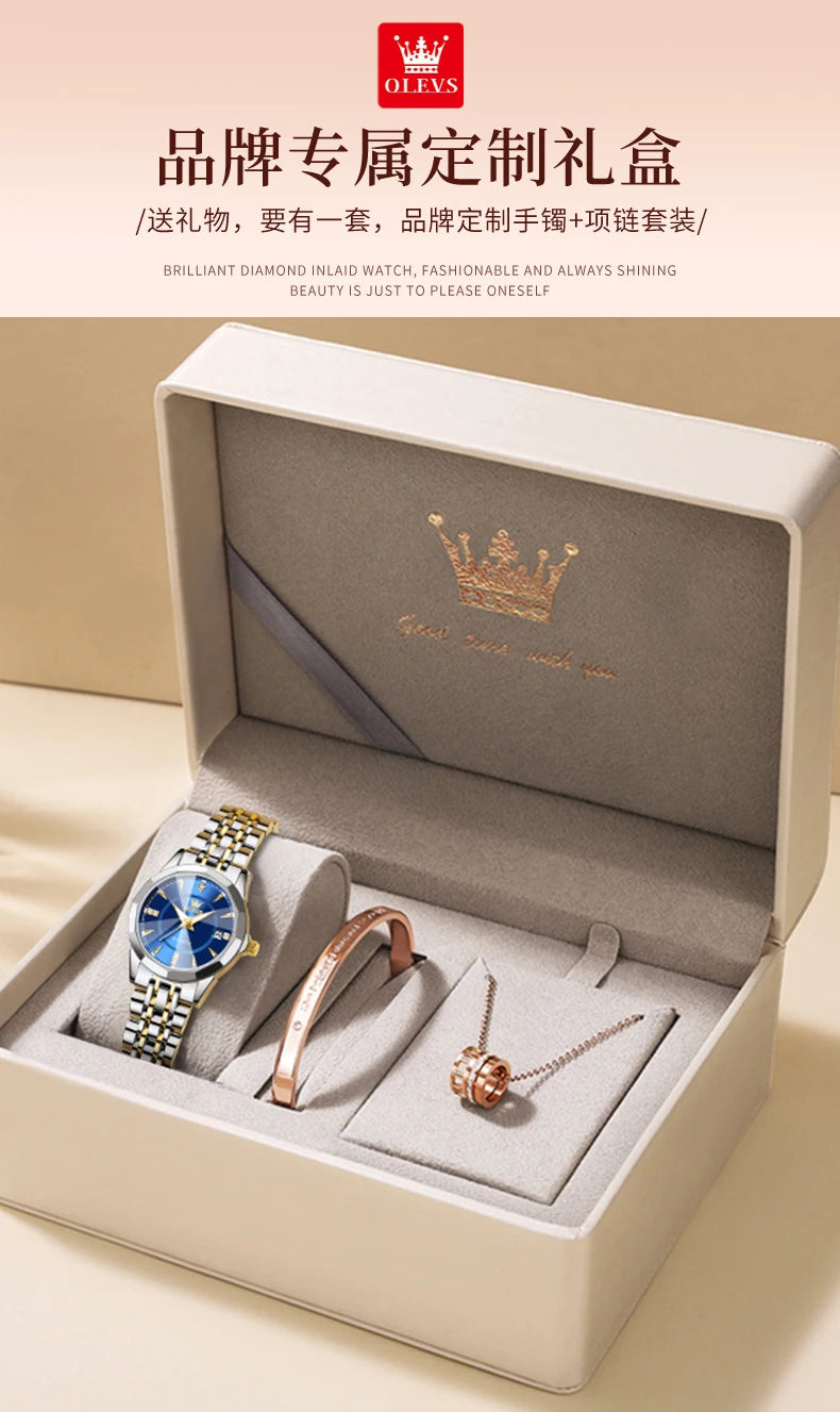 OLEVS Original Brand Elegant Women's Watches Waterproof Luminous