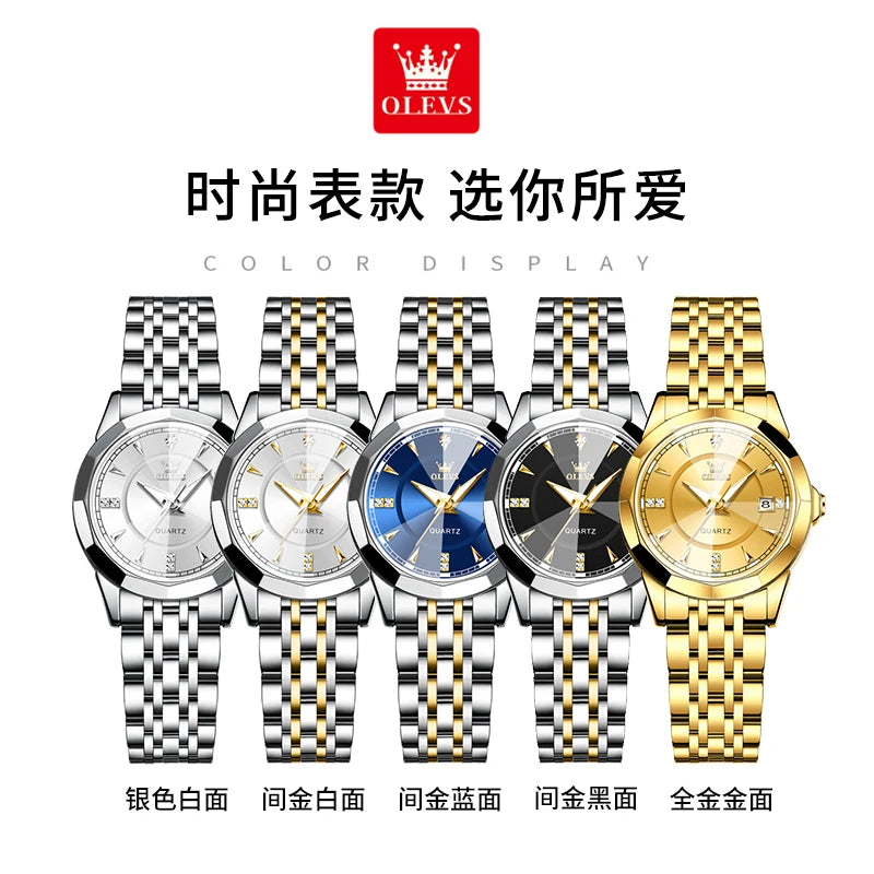 OLEVS Original Brand Elegant Women's Watches Waterproof Luminous