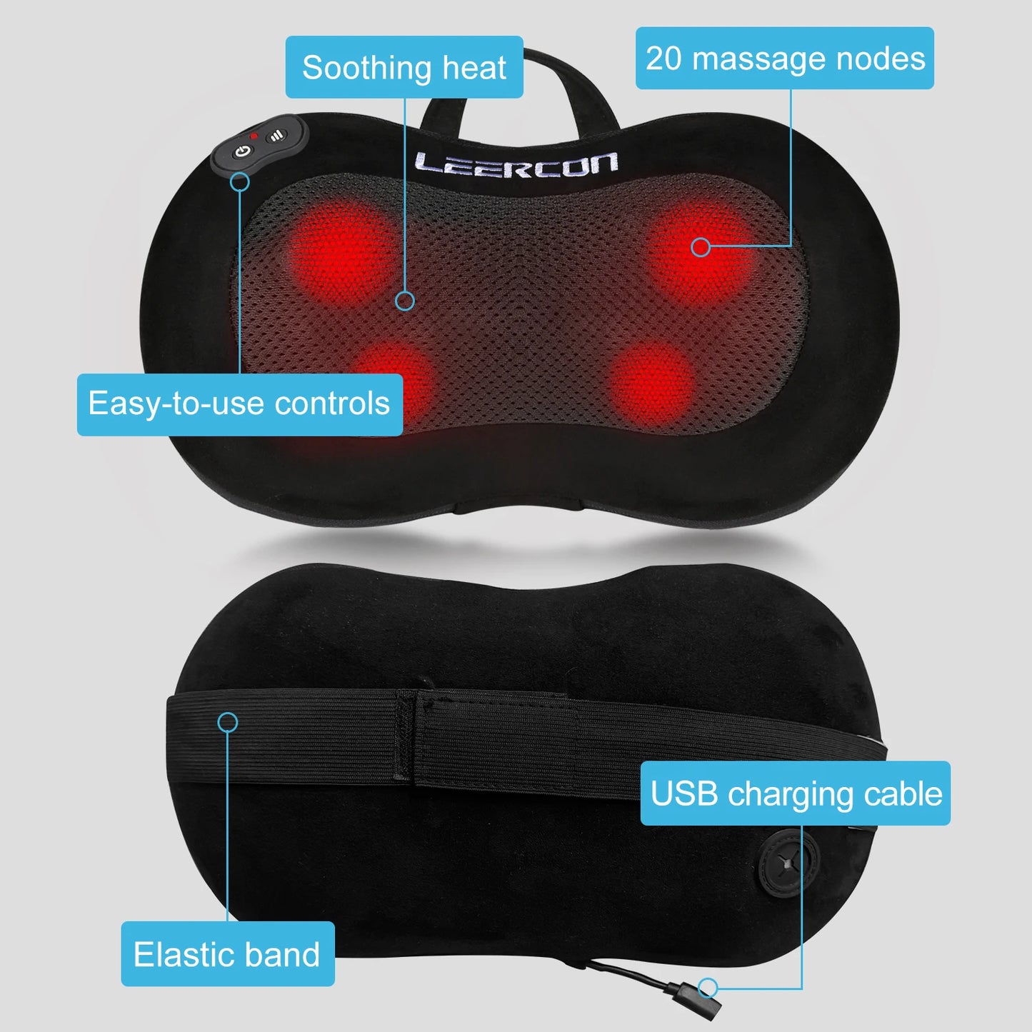 Shiatsu Back Massager for Pain Relief Deep Tissue,