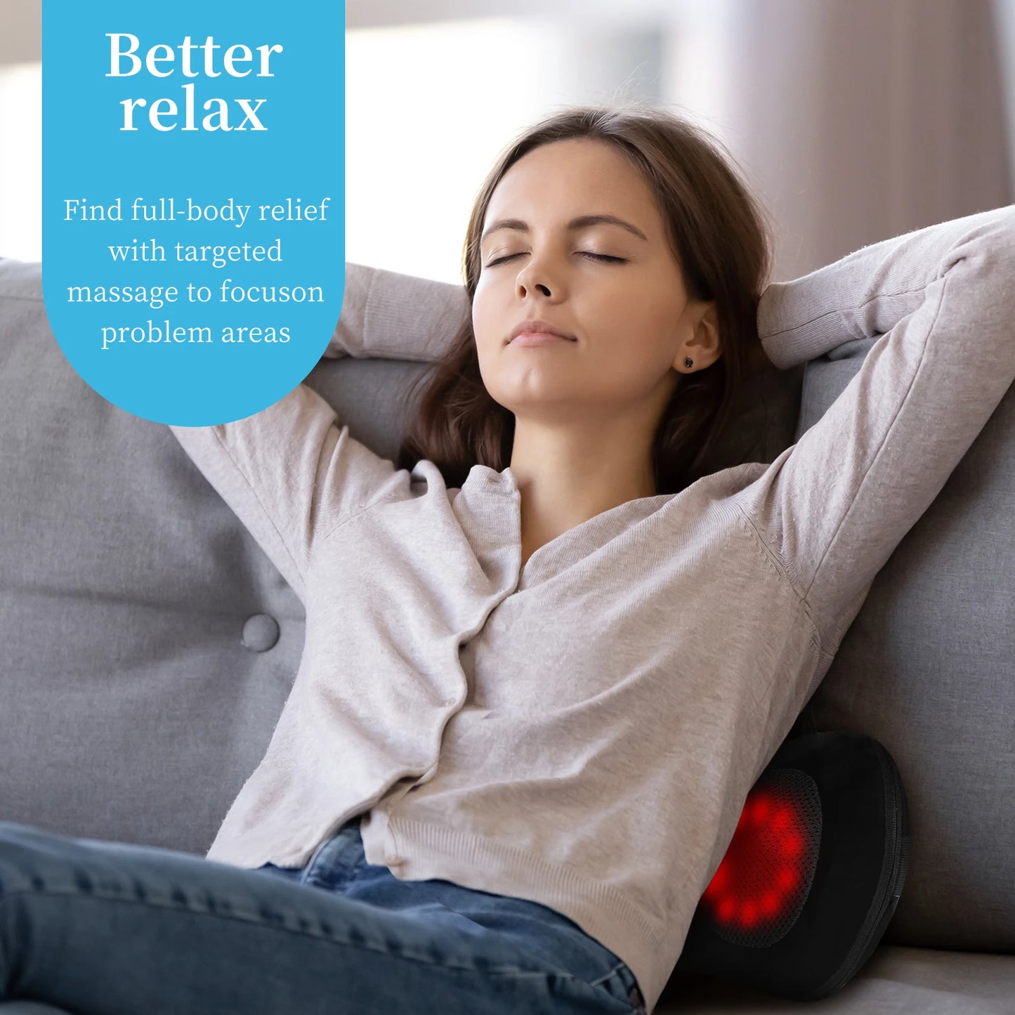 Shiatsu Back Massager for Pain Relief Deep Tissue,